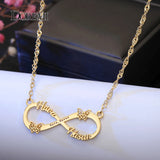 DOREMI Wave chain Name Infinity Necklace Personalized Butterfly Name Necklaces