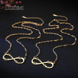 DOREMI Wave chain Name Infinity Necklace Personalized Butterfly Name Necklaces