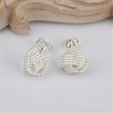 925 Sterling Silver Soft Winding Stud Earrings for Women Wedding