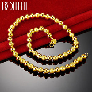 Matte Smooth Ball Chain Necklace for Wedding Engagement Party Jewelry