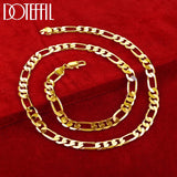 24K 8mm Chain Sideways Necklace Senior Jewelry