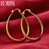 24K Smooth Circle 41mm Hoop Earrings Wedding Jewelry