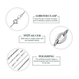 925 Sterling Silver Chain Necklace For Wedding Charm Jewelry