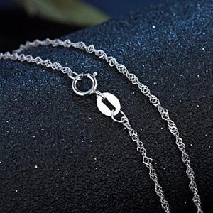 925 Sterling Silver Chain Necklace For Wedding Charm Jewelry