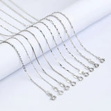 925 Sterling Silver Chain Necklace For Wedding Charm Jewelry