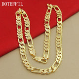 8mm Chain Link Necklace 22-Inches Wedding Jewelry