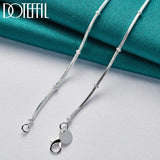 925 Silver 1/2mm 18/20 Snake Chain Beads Necklace For Wedding
