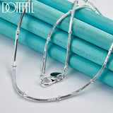 925 Silver 1/2mm 18/20 Snake Chain Beads Necklace For Wedding