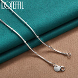 925 Silver 1/2mm 18/20 Snake Chain Beads Necklace For Wedding