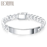 925 Silver 10m Cowhide Chain Bracelet Women Wedding