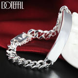 925 Silver 10m Cowhide Chain Bracelet Women Wedding