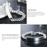 925 Silver 10m Cowhide Chain Bracelet Women Wedding