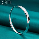 925 Silver 10mm Smooth Bangle Bracelet For Wedding Engagement Party