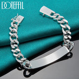 925 Silver 10mm Bracelet Chain For Men Women