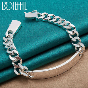 925 Silver 10mm Bracelet Chain For Men Women