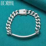 925 Silver 10mm Bracelet Chain For Men Women