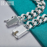 925 Silver 10mm Bracelet Chain For Men Women
