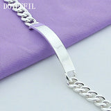 925 Silver 10mm Sideways Bracelet Smooth Finish