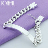 925 Silver 10mm Sideways Bracelet Smooth Finish