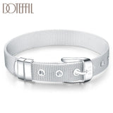 925 Silver 10mm Watchband Bracelet Wedding Party Jewelry