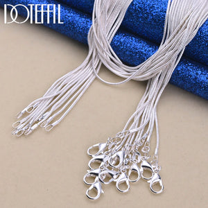 925 Silver 10pcs 16-30 Inch 1.2mm Snake Chain Necklace Jewelry