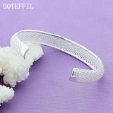 925 Silver 12mm Network Bracelet Bangle Wedding Engagement Party