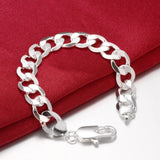 925 Silver 12mm Geometry Ring Bracelet for Wedding Party