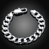 925 Silver 12mm Geometry Ring Bracelet for Wedding Party