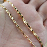 925 Silver 18K Chain Necklace Women Man Wedding
