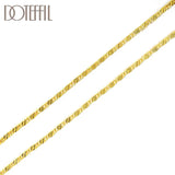 925 Silver 18K Chain Necklace Women Man Wedding