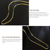 925 Silver 18K Chain Necklace Women Man Wedding