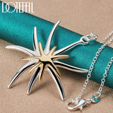 925 Silver Snake Chain Starfish Pendant Necklace Wedding Jewelry