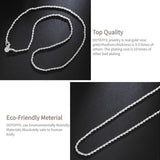 925 Silver 2mm Rope Necklace For Wedding Charm Jewelry