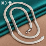 925 Silver Flat Snake Chain Necklace 6mm