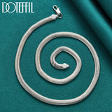 925 Silver Flat Snake Chain Necklace 6mm