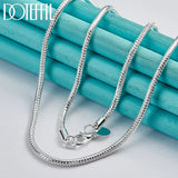 925 Sterling Silver 3mm Snake Chain Necklace 16-30 Inch