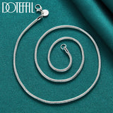 925 Sterling Silver 3mm Snake Chain Necklace 16-30 Inch