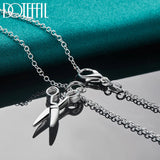 Scissors Pendant Necklace 925 Silver 16-30" Chain for Women Wedding Engagement