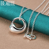 925 Silver Water Droplets Necklace 16-30 Inch Chain Pendant