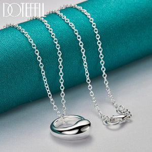 925 Silver Water Droplets Necklace 16-30 Inch Chain Pendant