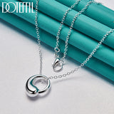 925 Silver Water Droplets Necklace 16-30 Inch Chain Pendant