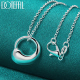 925 Silver Water Droplets Necklace 16-30 Inch Chain Pendant
