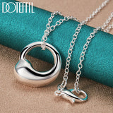 925 Silver Water Droplets Necklace 16-30 Inch Chain Pendant