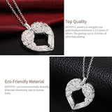 Sterling Silver Angel Wings Love Pendant Necklace for Women