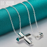 925 Silver Cross Pendant Necklace 18-30 Inch Chain for Wedding Engagement