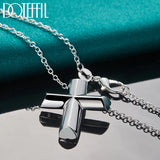 925 Silver Cross Pendant Necklace 18-30 Inch Chain for Wedding Engagement