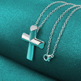 925 Silver Cross Pendant Necklace 18-30 Inch Chain for Wedding Engagement