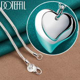 925 Silver Double Heart Pendant Necklace Wedding Charm Jewelry