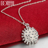 925 Silver 18-30 Inch Fireworks Coral Pendant Necklace
