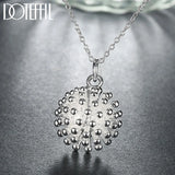 925 Silver Coral Pendant Necklace Fireworks Charm Jewelry